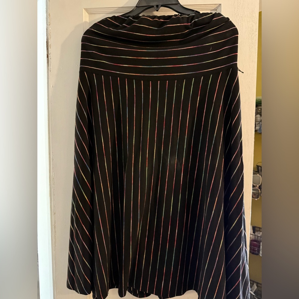 Maurices Black Strapless Midi Dress A-line Pleated